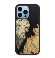 iPhone 14 Pro Max Wood+Resin Phone Case - Kamryn (Pure Black, 722432)