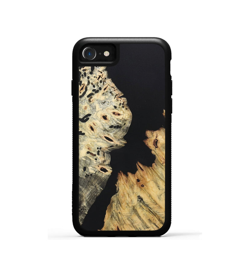 iPhone SE Wood+Resin Phone Case - Kamryn (Pure Black, 722432)