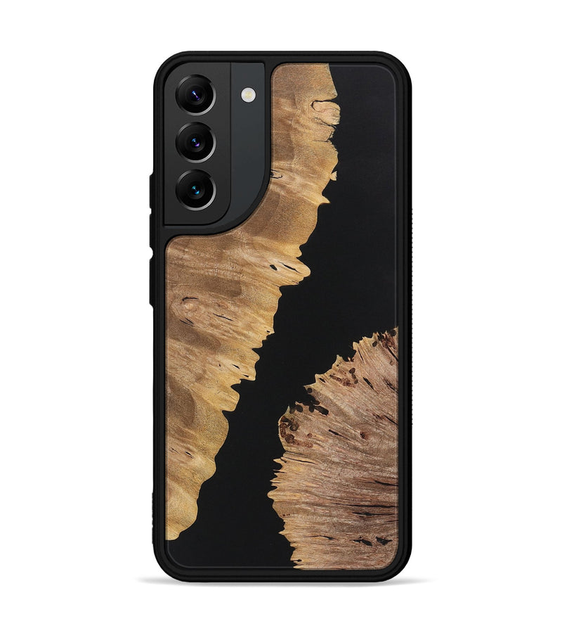 Galaxy S22 Plus Wood+Resin Phone Case - Alexandra (Pure Black, 722435)