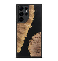 Galaxy S22 Ultra Wood+Resin Phone Case - Alexandra (Pure Black, 722435)