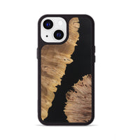 iPhone 13 Wood+Resin Phone Case - Alexandra (Pure Black, 722435)