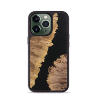 iPhone 13 Pro Wood+Resin Phone Case - Alexandra (Pure Black, 722435)