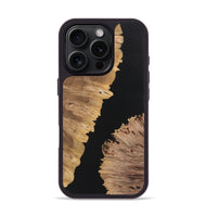 iPhone 16 Pro Wood+Resin Phone Case - Alexandra (Pure Black, 722435)