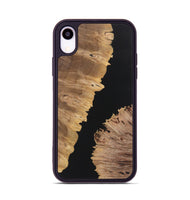 iPhone Xr Wood+Resin Phone Case - Alexandra (Pure Black, 722435)