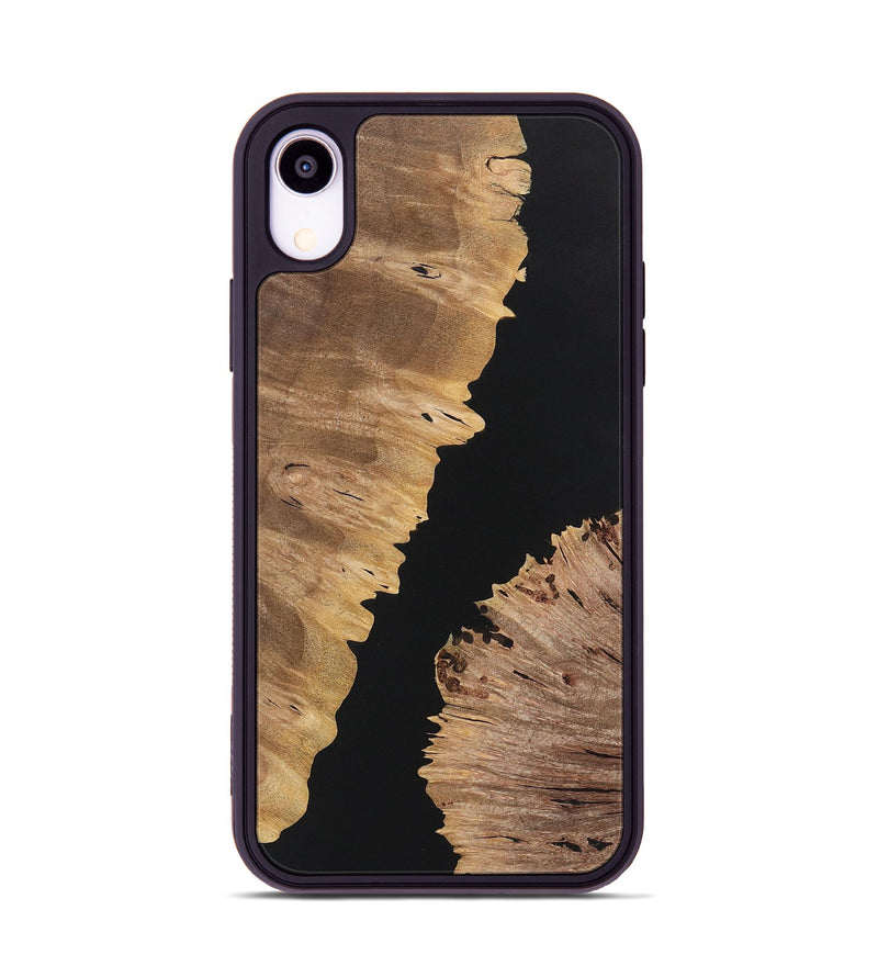 iPhone Xr Wood+Resin Phone Case - Alexandra (Pure Black, 722435)