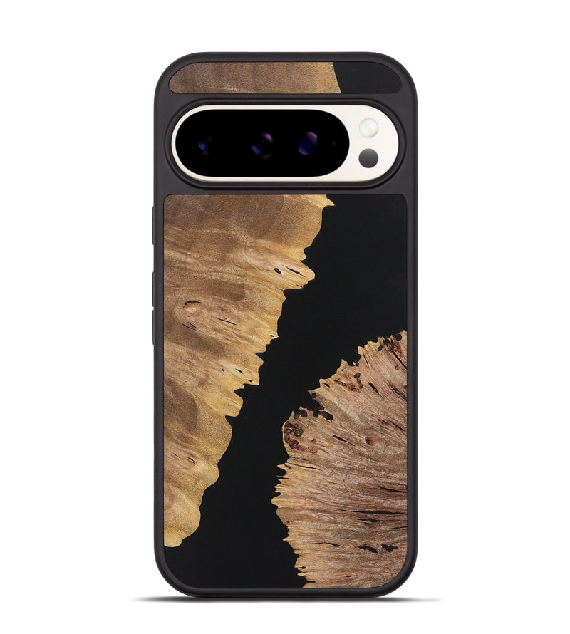 Pixel 9 Wood+Resin Phone Case - Alexandra (Pure Black, 722435)