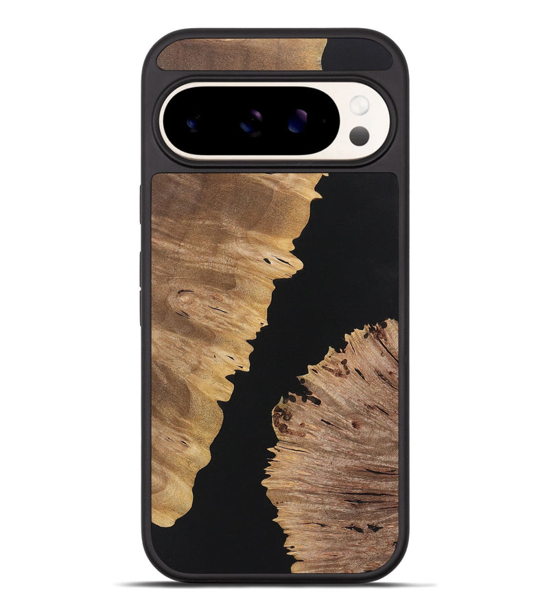 Pixel 9 Pro XL Wood+Resin Phone Case - Alexandra (Pure Black, 722435)