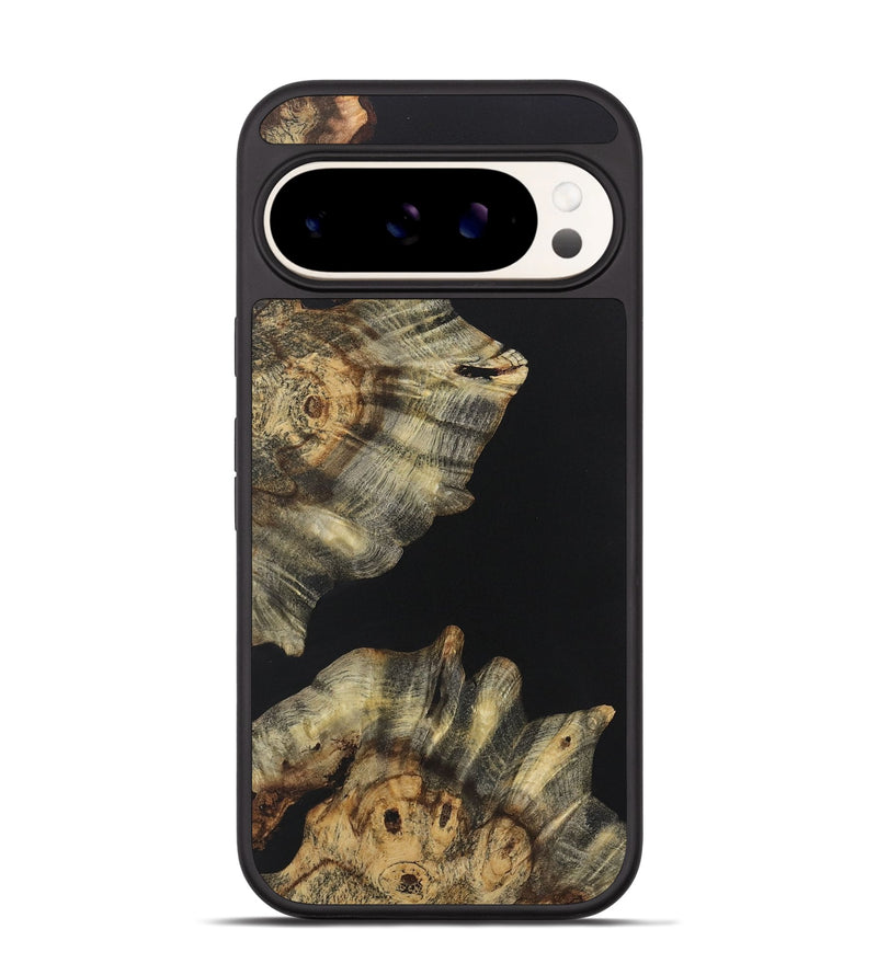 Pixel 9 Wood+Resin Phone Case - Henrietta (Pure Black, 722436)