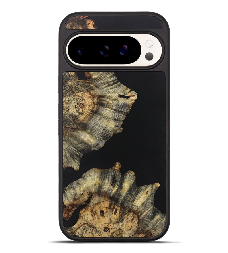 Pixel 9 Pro XL Wood+Resin Phone Case - Henrietta (Pure Black, 722436)