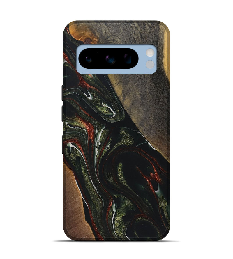 Pixel 8 Pro Wood+Resin Live Edge Phone Case - Johnny (Green, 722468)