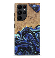 Galaxy S22 Ultra Wood+Resin Live Edge Phone Case - Deanna (Blue, 722469)