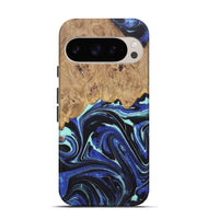 Pixel 9 Wood+Resin Live Edge Phone Case - Deanna (Blue, 722469)