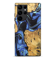 Galaxy S22 Ultra Wood+Resin Live Edge Phone Case - Katie (Blue, 722470)