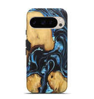 Pixel 9 Pro Wood+Resin Live Edge Phone Case - Josie (Blue, 722471)