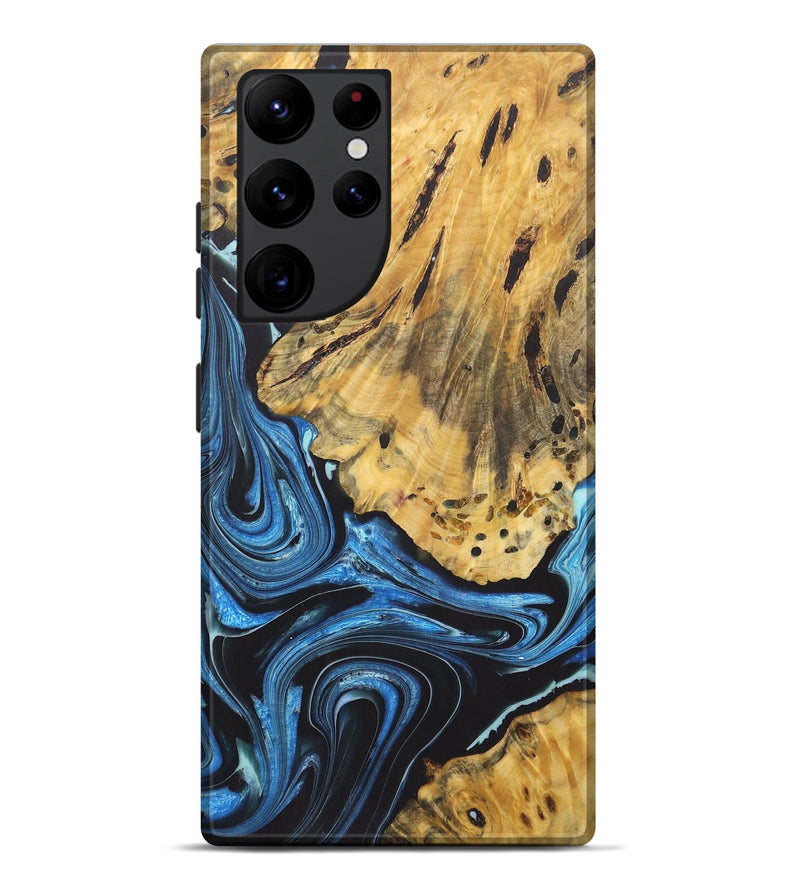 Galaxy S22 Ultra Wood+Resin Live Edge Phone Case - Cole (Blue, 722472)