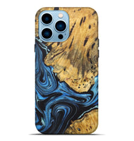 iPhone 14 Pro Max Wood+Resin Live Edge Phone Case - Cole (Blue, 722472)