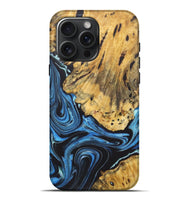 iPhone 16 Pro Max Wood+Resin Live Edge Phone Case - Cole (Blue, 722472)