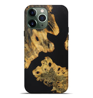 iPhone 13 Pro Max Wood+Resin Live Edge Phone Case - Teagan (Pure Black, 722476)