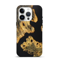 iPhone 15 Pro Wood+Resin Live Edge Phone Case - Teagan (Pure Black, 722476)