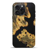 iPhone 16 Pro Max Wood+Resin Live Edge Phone Case - Teagan (Pure Black, 722476)