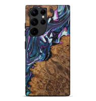 Galaxy S22 Ultra Wood+Resin Live Edge Phone Case - Malik (Blue, 722479)