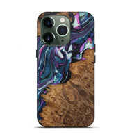 iPhone 13 Pro Wood+Resin Live Edge Phone Case - Malik (Blue, 722479)