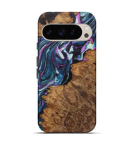 Pixel 9 Wood+Resin Live Edge Phone Case - Malik (Blue, 722479)