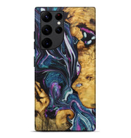 Galaxy S22 Ultra Wood+Resin Live Edge Phone Case - Adalyn (Blue, 722480)