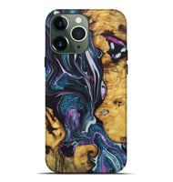 iPhone 13 Pro Max Wood+Resin Live Edge Phone Case - Adalyn (Blue, 722480)