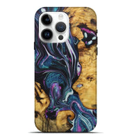 iPhone 15 Pro Max Wood+Resin Live Edge Phone Case - Adalyn (Blue, 722480)