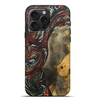 iPhone 16 Pro Max Wood+Resin Live Edge Phone Case - Bill (Green, 722483)