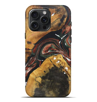 iPhone 16 Pro Max Wood+Resin Live Edge Phone Case - Ebony (Green, 722484)