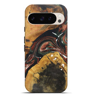 Pixel 9 Pro XL Wood+Resin Live Edge Phone Case - Ebony (Green, 722484)