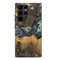 Galaxy S22 Ultra Wood+Resin Live Edge Phone Case - Arielle (Green, 722485)