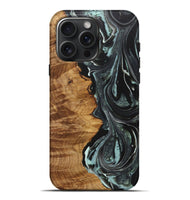 iPhone 16 Pro Max Wood+Resin Live Edge Phone Case - Russell (Green, 722486)