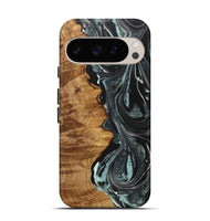 Pixel 9 Wood+Resin Live Edge Phone Case - Russell (Green, 722486)