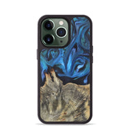 iPhone 13 Pro Wood+Resin Phone Case - Cleo (Blue, 722491)