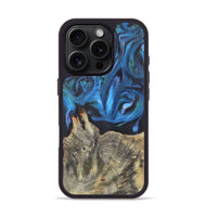 iPhone 16 Pro Wood+Resin Phone Case - Cleo (Blue, 722491)