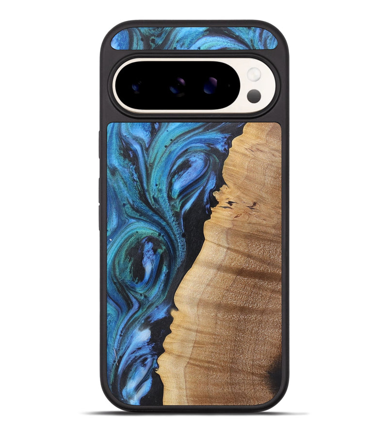 Pixel 9 Pro XL Wood+Resin Phone Case - Darin (Blue, 722495)