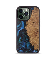 iPhone 13 Pro Wood+Resin Phone Case - Lois (Blue, 722496)