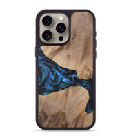 iPhone 15 Pro Max Wood+Resin Phone Case - Madison (Blue, 722497)