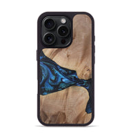 iPhone 16 Pro Wood+Resin Phone Case - Madison (Blue, 722497)