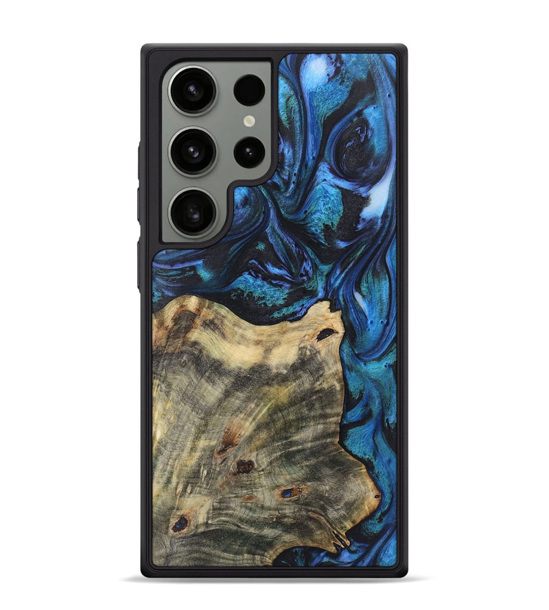 Galaxy S24 Ultra Wood+Resin Phone Case - Rowan (Blue, 722499)