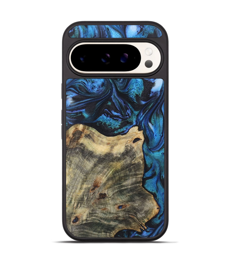 Pixel 9 Wood+Resin Phone Case - Rowan (Blue, 722499)