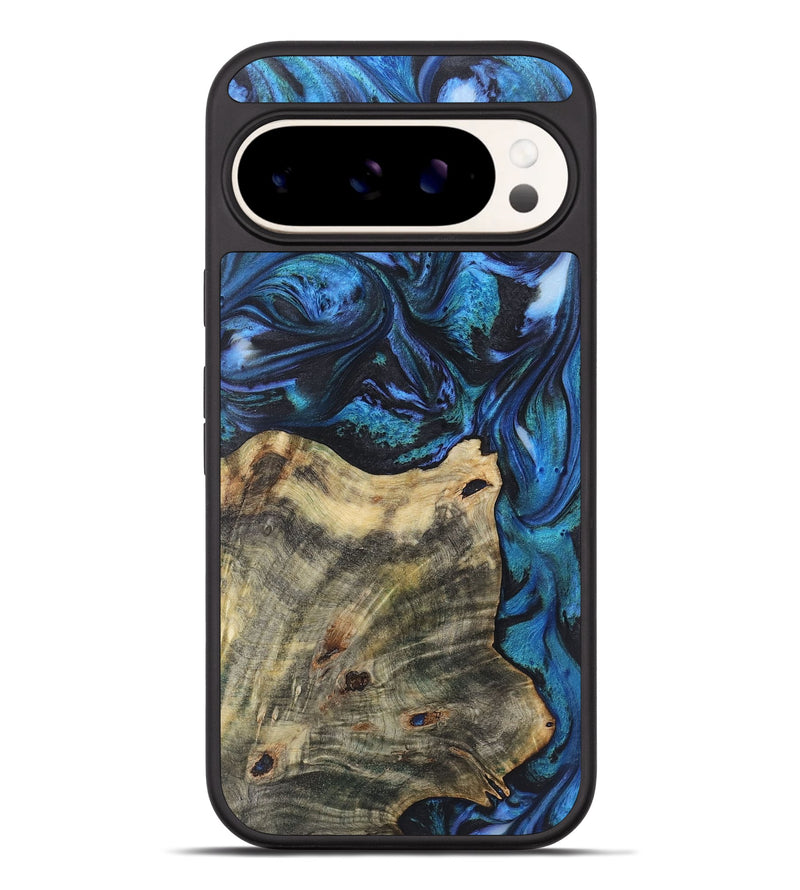 Pixel 9 Pro XL Wood+Resin Phone Case - Rowan (Blue, 722499)