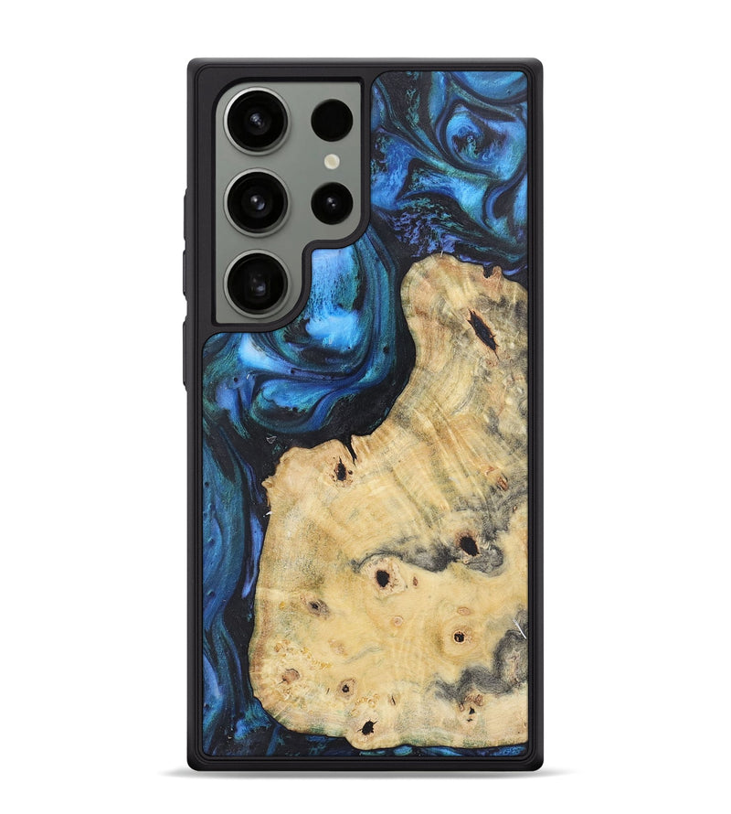 Galaxy S24 Ultra Wood+Resin Phone Case - Nancy (Blue, 722500)