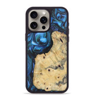 iPhone 15 Pro Max Wood+Resin Phone Case - Nancy (Blue, 722500)