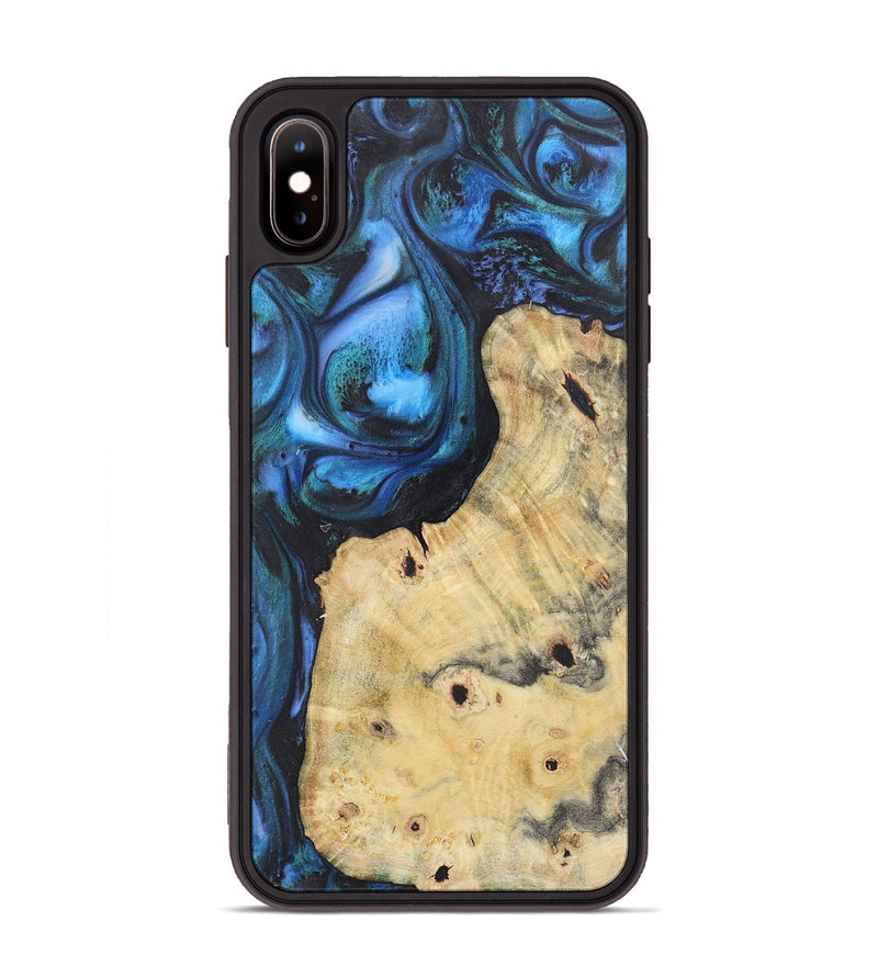 iPhone Xs Max Wood+Resin Phone Case - Nancy (Blue, 722500)