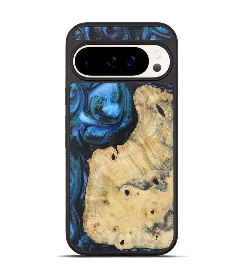 Pixel 9 Wood+Resin Phone Case - Nancy (Blue, 722500)