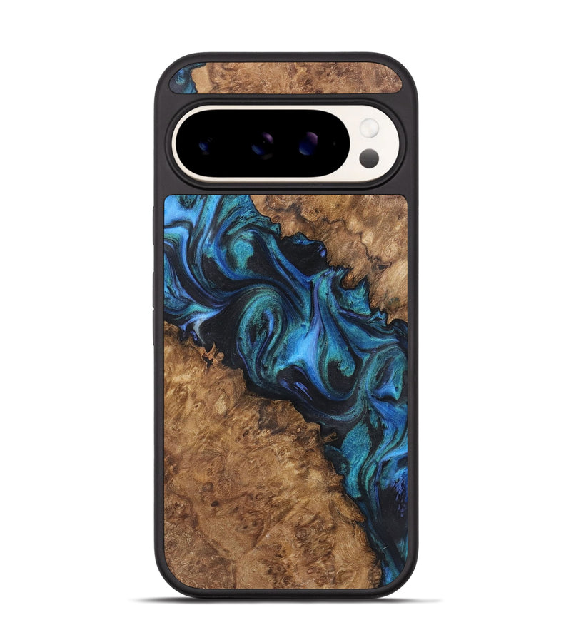 Pixel 9 Wood+Resin Phone Case - Kent (Blue, 722502)